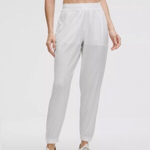 Lululemon Adapted State Perforated Joggers in White NWT